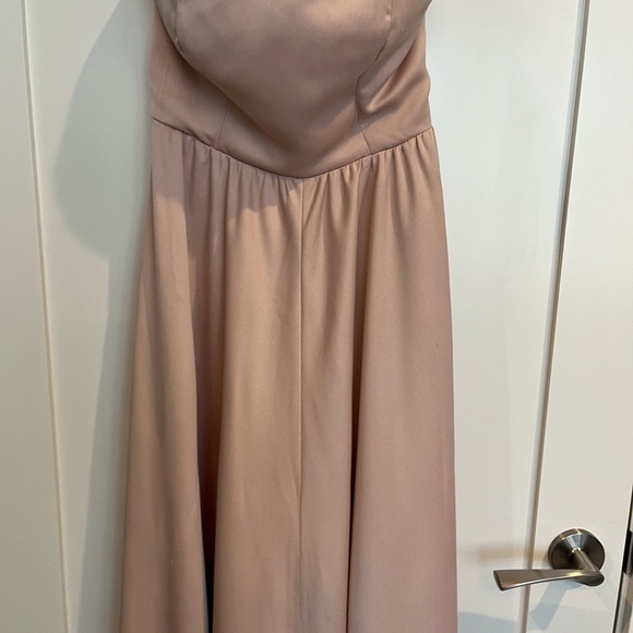Anthropologie BHLDN Elsie Straight-Neck Satin A-Line Gown - Picture 5 of 16